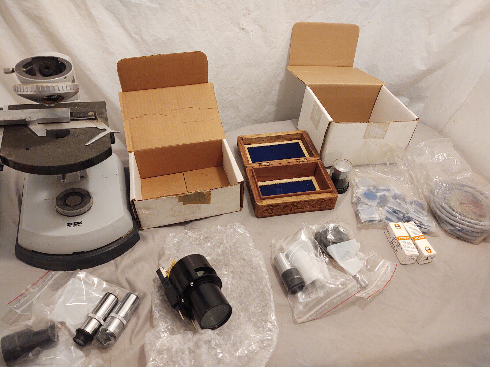 Lot Of Laboratory Equipment Science Biology--supplies & A Zeiss Microscope
